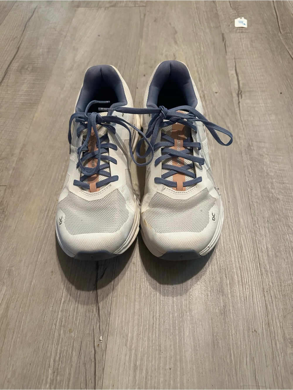 On Running Light Blue and Gray Running Shoe Interior
